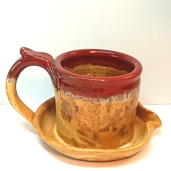 Artisan pottery glazed planter signed by artist. No flaws. - Picture 8 of 8